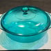 Pyrex Basketweave Casserole Bowl & Lid Teal