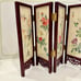 Chinese 4 Panel Screen Hand Painted Silk Lacquer Rose Wood - Signed, VTG, RARE