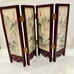 Chinese 4 Panel Screen Hand Painted Silk Lacquer Rose Wood - Signed, VTG, RARE