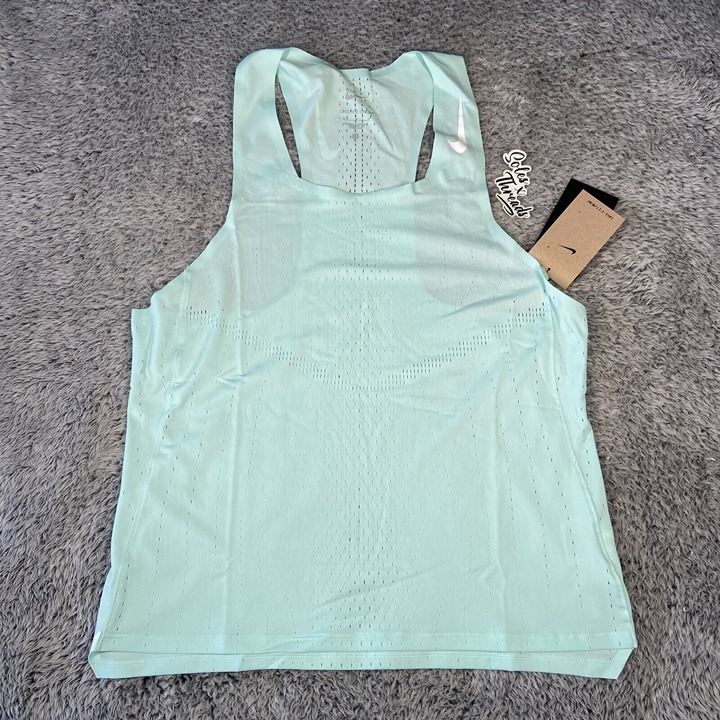 Nike Aeroswift ADV Running Singlet Size Medium Men Jade Ice DM4624-346