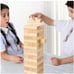 Costway Giant Tumbling Timber Toy 54 PCS Wooden Blocks Game w/ Carrying Bag,zoia
