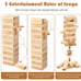 Costway Giant Tumbling Timber Toy 54 PCS Wooden Blocks Game w/ Carrying Bag,zoia
