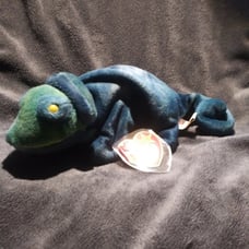 Vintage from the 1990s TY Beanie Babies Rainbow The Chameleon with PVC Pellets