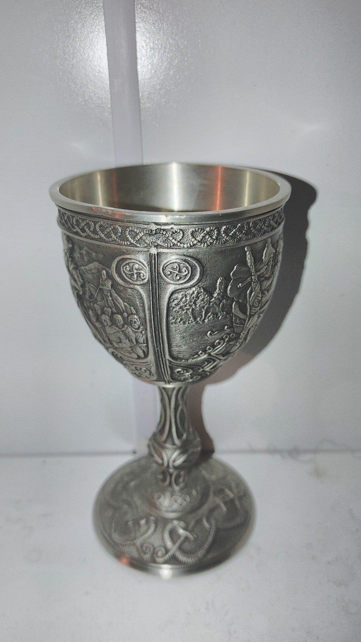 Excalibur Goblet King Arthur Arthurian Society Fine Pewter Goblet