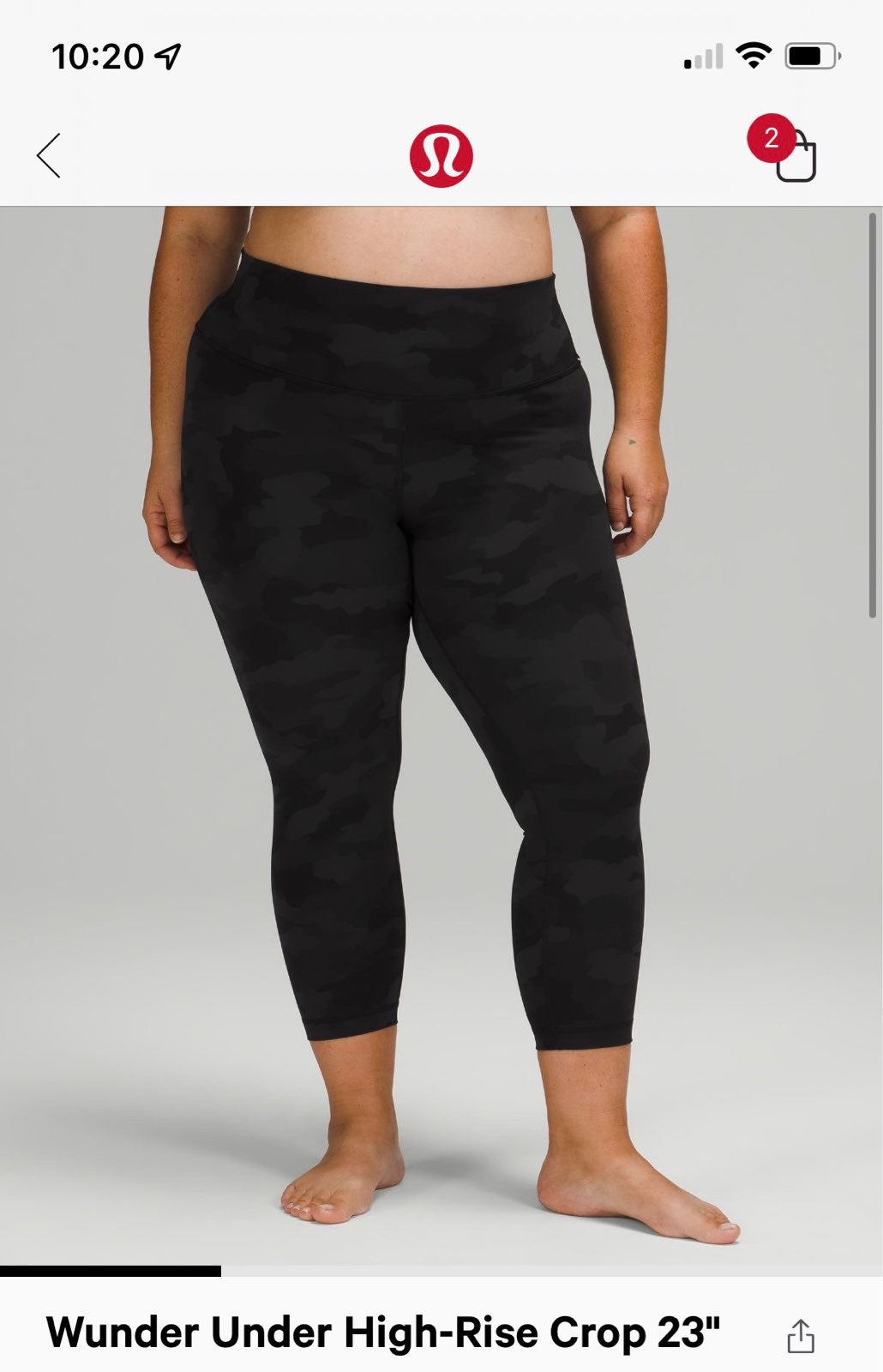 Lululemon Athletica Wunder Under HR Crop 23