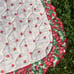 Vintage Retro Stawbwery Plush Ruffle Table Runner