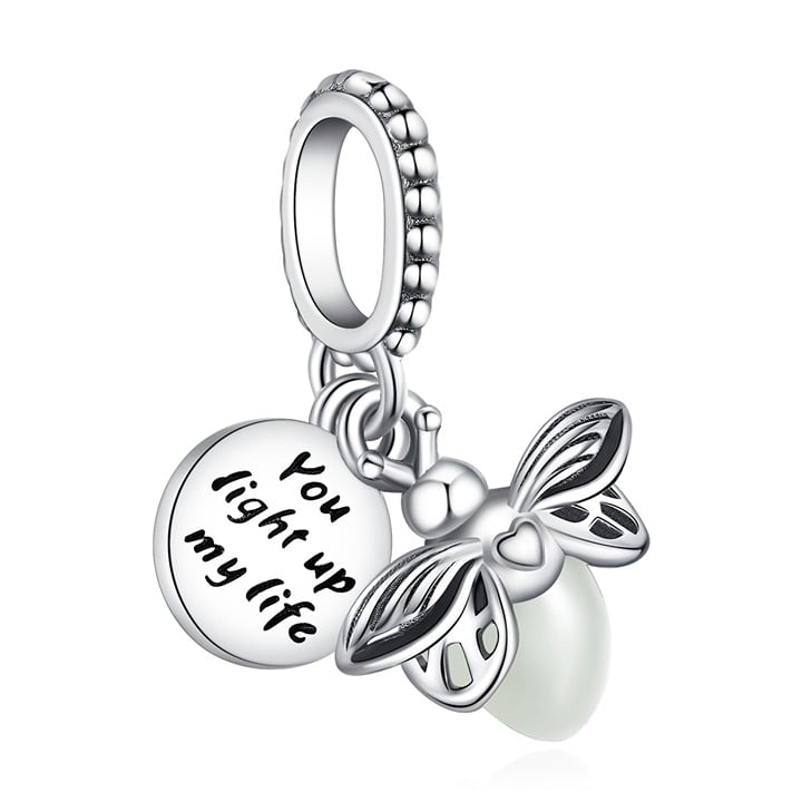 Glow in the dark Firefly fits pandora