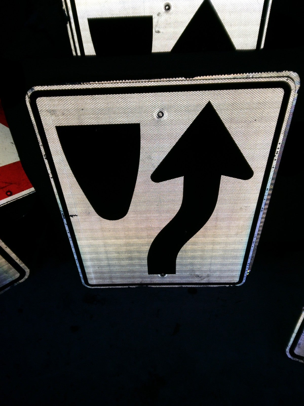 Decommissioned actual road signs lot
