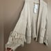 {Love Riche} Loose Knit Cardigan Sweater with Fringe Detail in Cream - Large