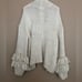 {Love Riche} Loose Knit Cardigan Sweater with Fringe Detail in Cream - Large