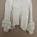 {Love Riche} Loose Knit Cardigan Sweater with Fringe Detail in Cream - Large