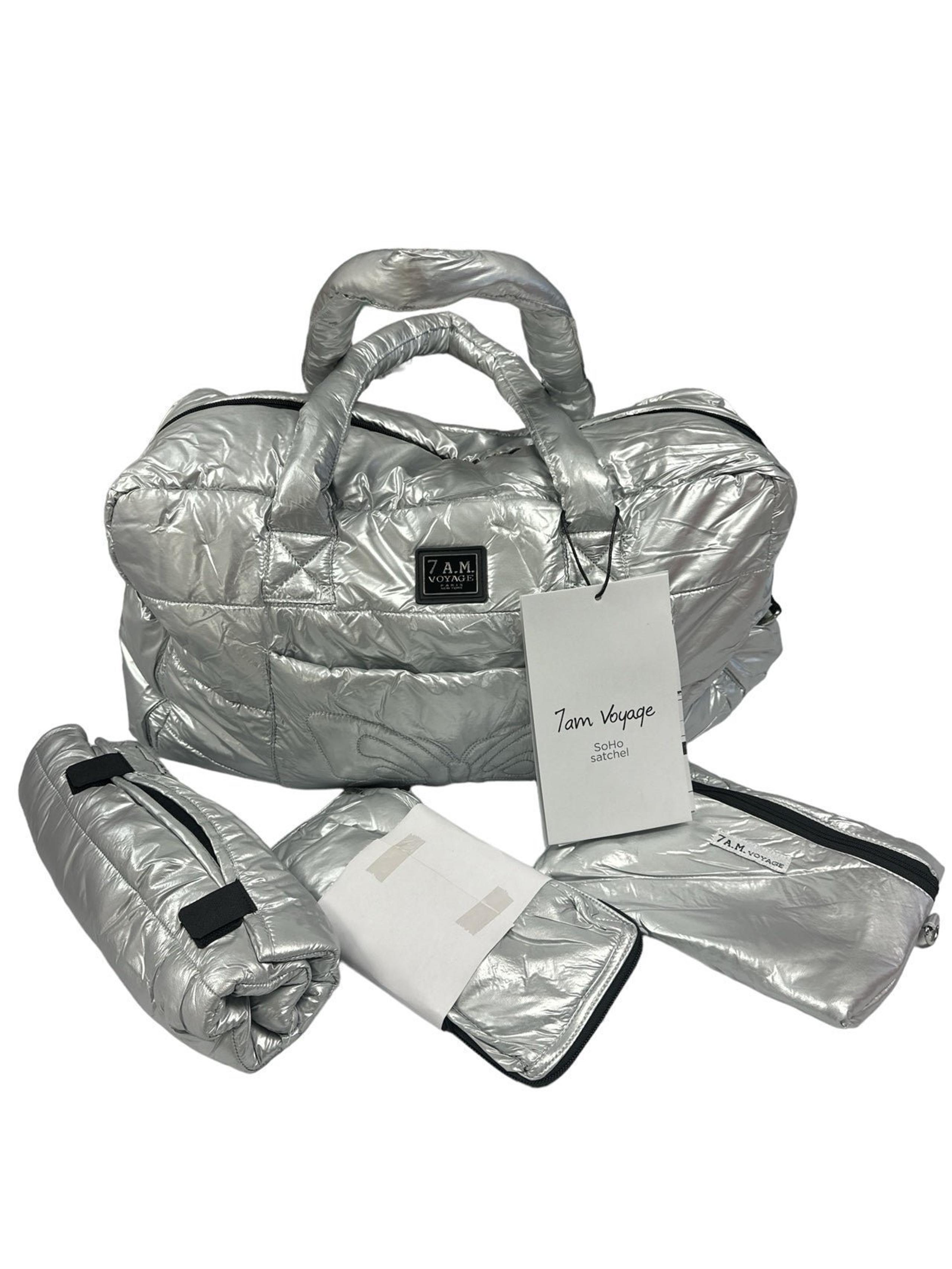 7AM Voyage Waterproof Diaper Bag - silver