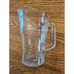 Vintage 80s Large Heavy Clear Glass Beer Serving Pitcher