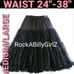 Tatyana Rockabilly 25 Long SUPER SOFT Black Crinoline Petticoat Swing Skirt