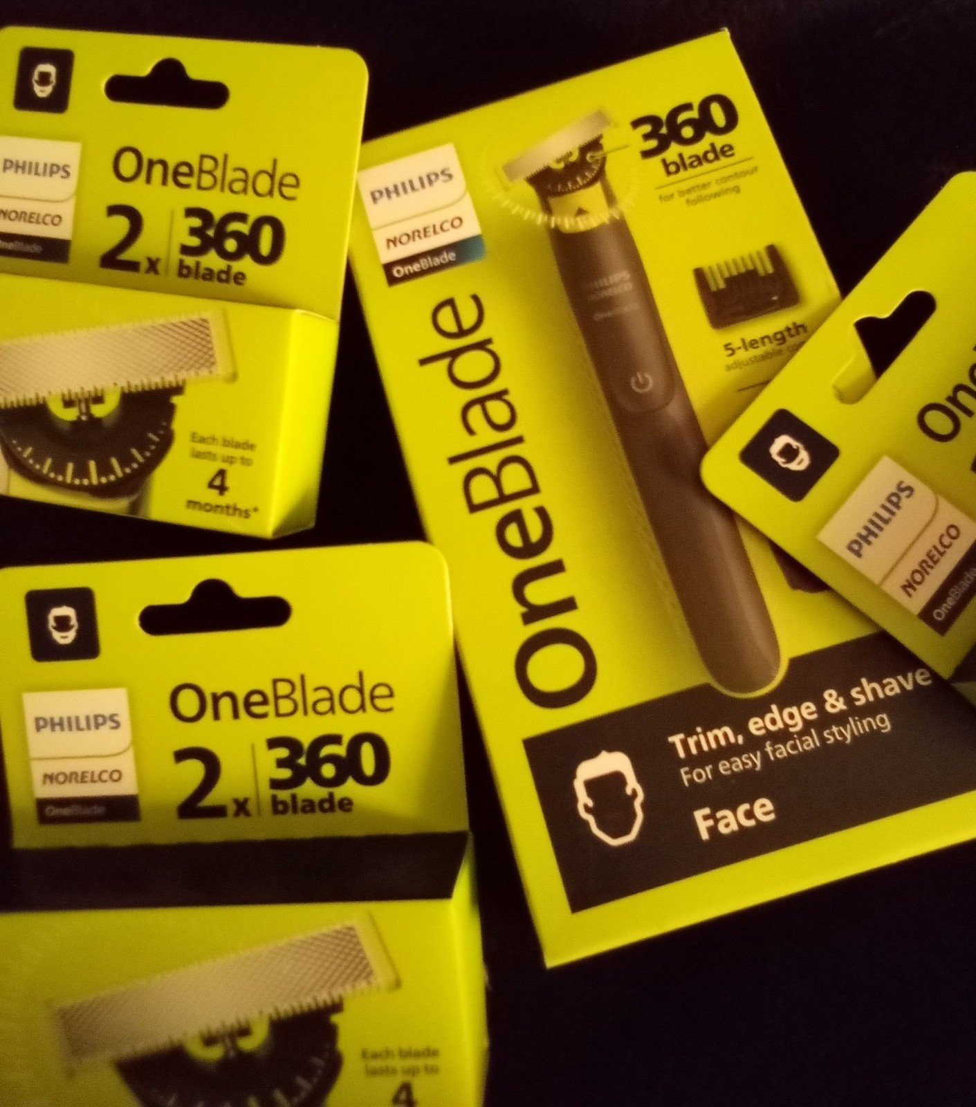 Phillips Norelco OneBlade Razor starter kit/ plus 3 boxes of 2 pack refills