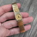 Vintage and Very Unusual Seiko Small Oval Shaped Face Gold Tone Bracelet Watch