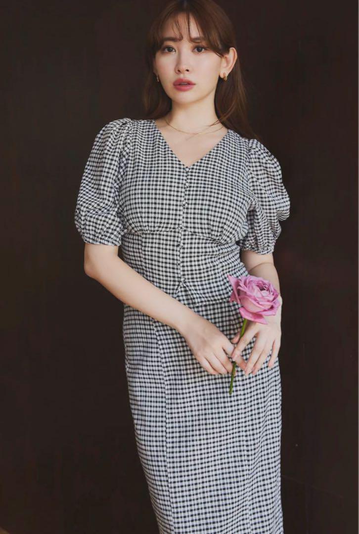 Puff Sleeve Checked Set-Up by herlipto