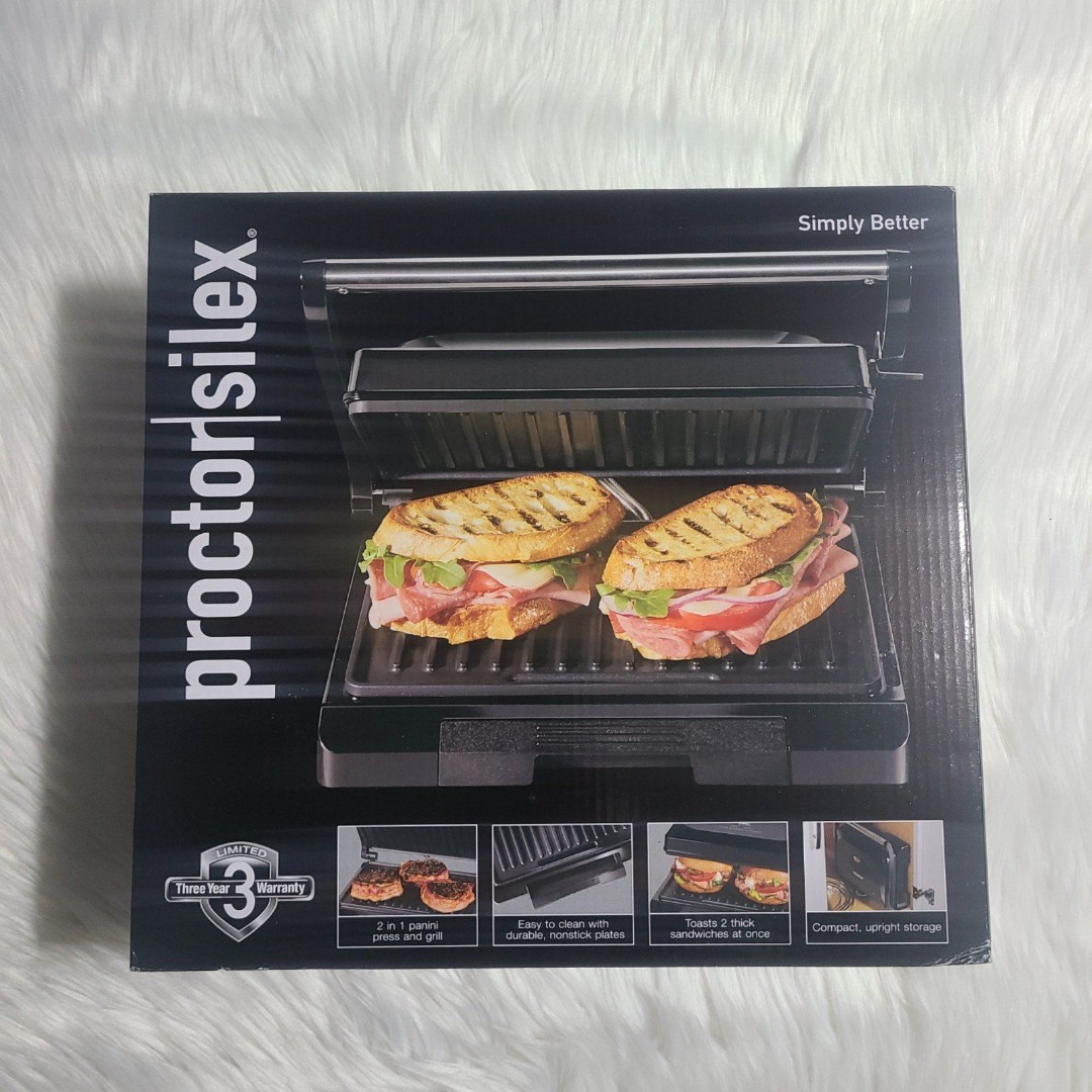NIB Proctor Silex 2 in 1 Panini Press and Compact Grill