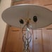 Mid-century modern flying saucer spiral table lamp