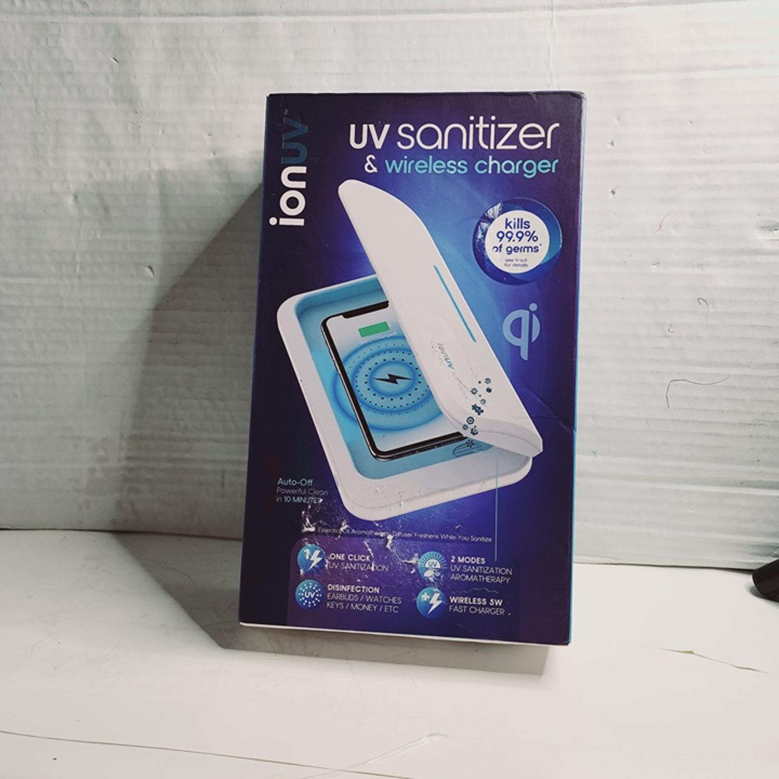 New Sealed Box!  Tzumi IonUV UV Sanitizer With Aromatherapy For Cellphones!