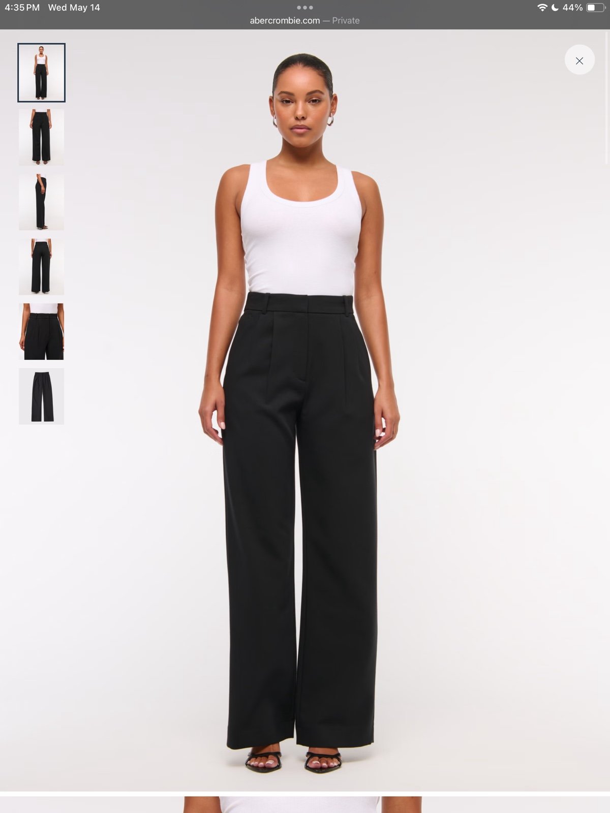 A&F Sloane Tailored Wide Leg Pant