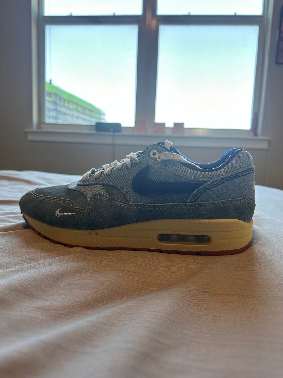 Nike Air Max 1 Premium Men’s Size 10.5 Blue/Green/Yellow/Brown “Dirty Denim”