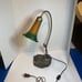 Vintage Tiffany Style Lily Pond Amber Green Light Desk Table Lamp Excellent 16”