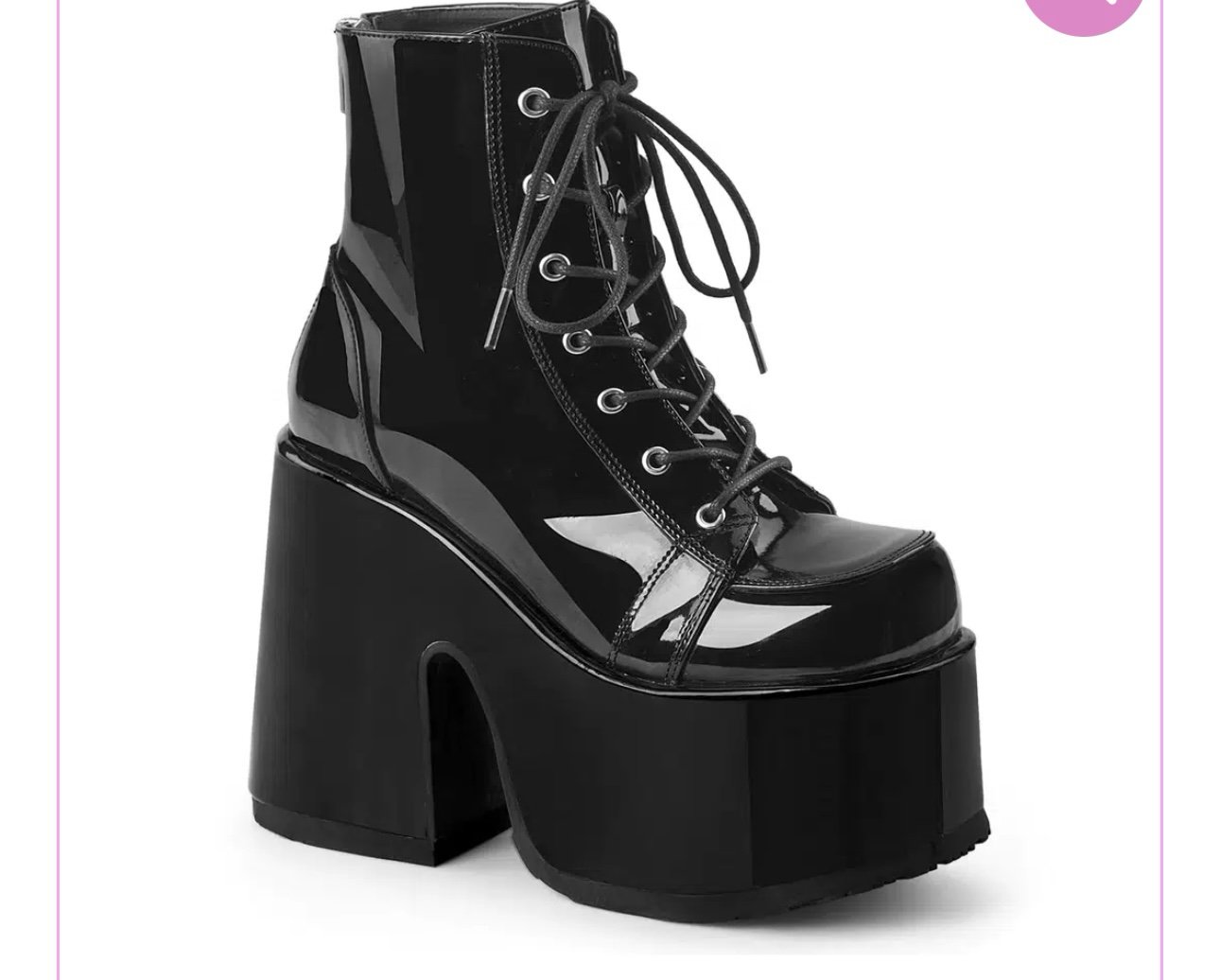 Demonia Camel 203 Women’s Black Platform Boots