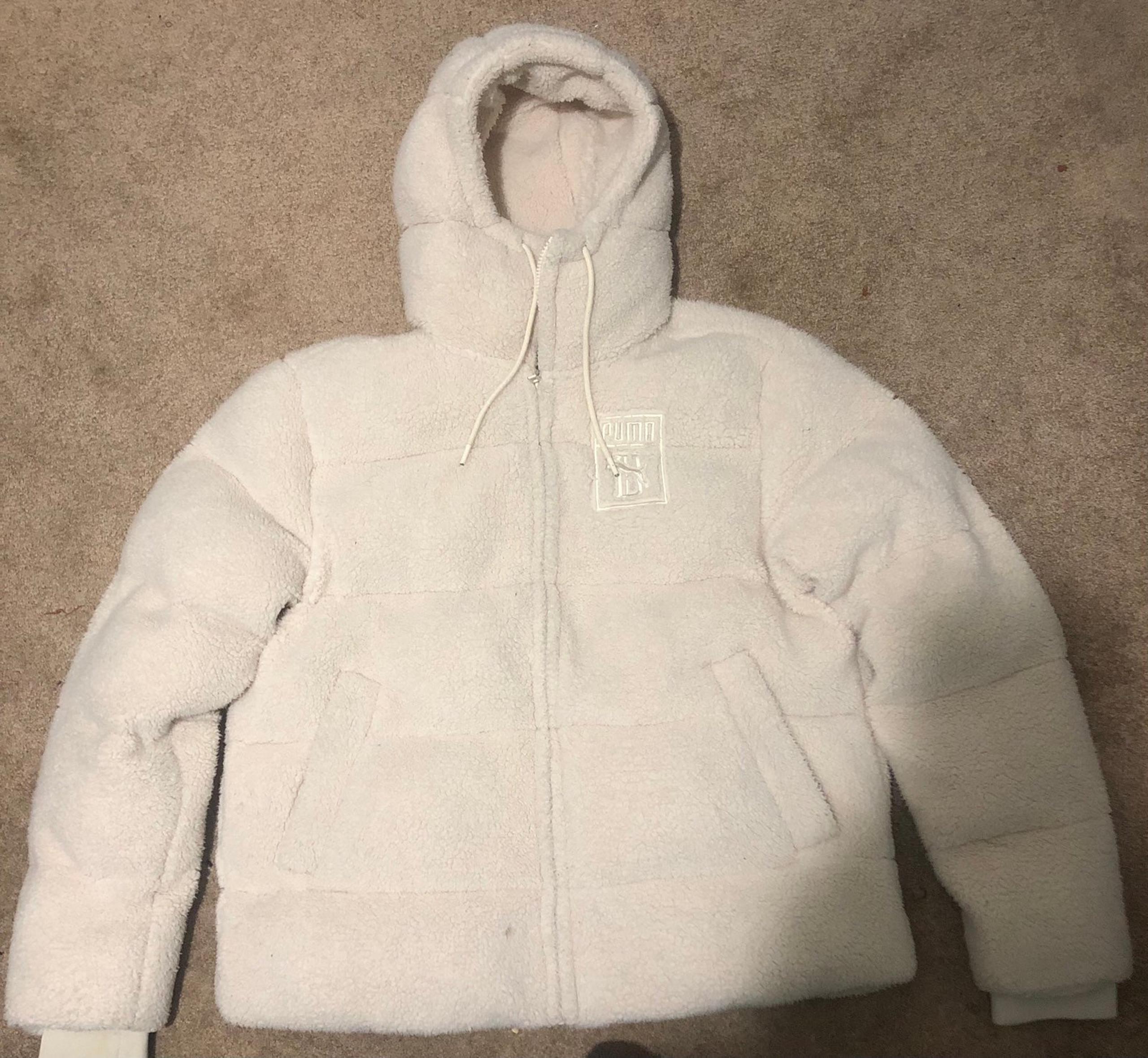 Puma x Big Sean Puffer Jacket Mens Small hoodie Beige