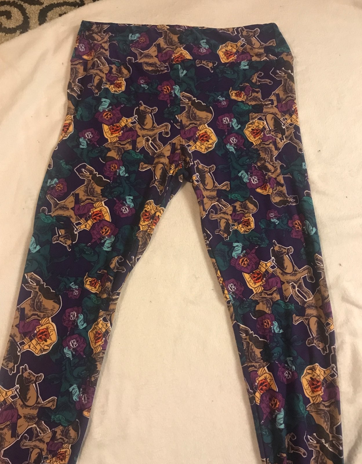 LuLaRoe TC halloween Headless Horseman Unicorn Leggings TC 12-18 retired