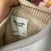 Abercrombie & Fitch NWOT Cropped Fuzzy Soft Sweater Vest Houndstooth Tan Size M