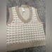 Abercrombie & Fitch NWOT Cropped Fuzzy Soft Sweater Vest Houndstooth Tan Size M
