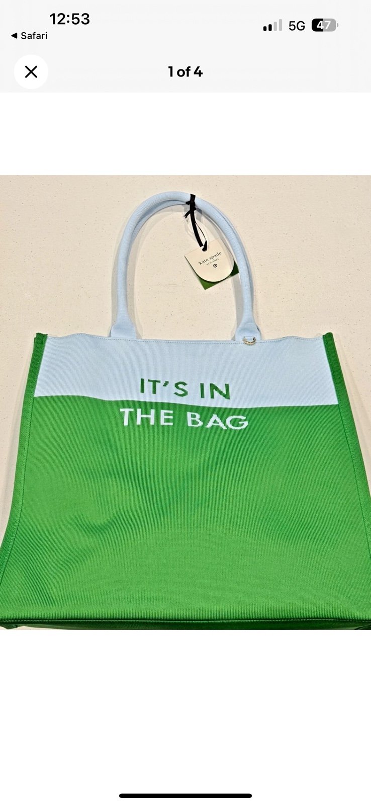 Kate Spade New York x Target Colorblock Knit Tote Bag Green