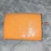 YSL Yves Saint Laurent Yellow Leather Slim Wallet