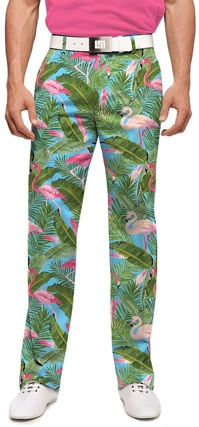 LOUDMOUTH Flamingo Garden StretchTech Men's Golf Trousers