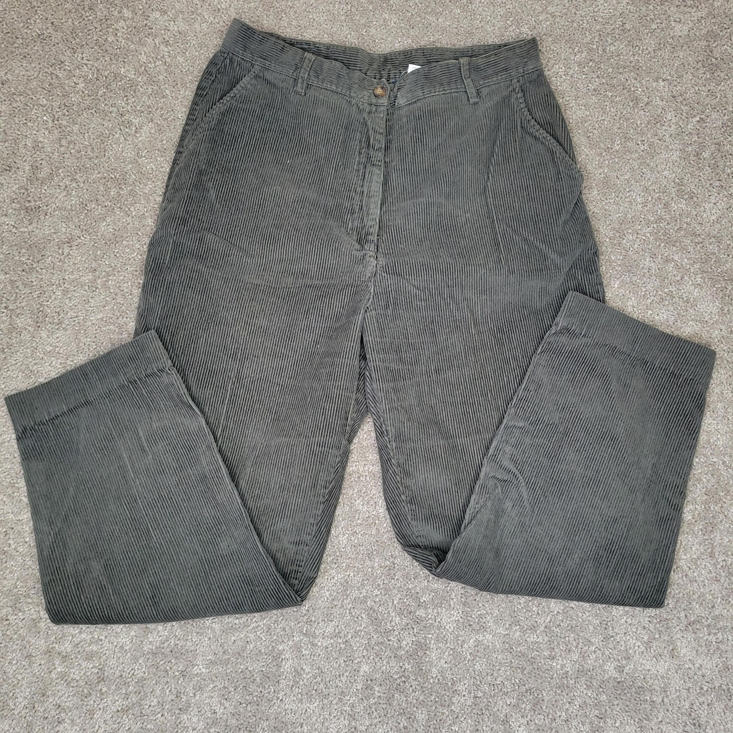 Vintage 90s Woolrich Green High Rise Corduroy Pants Womens Size 16 (32x28)