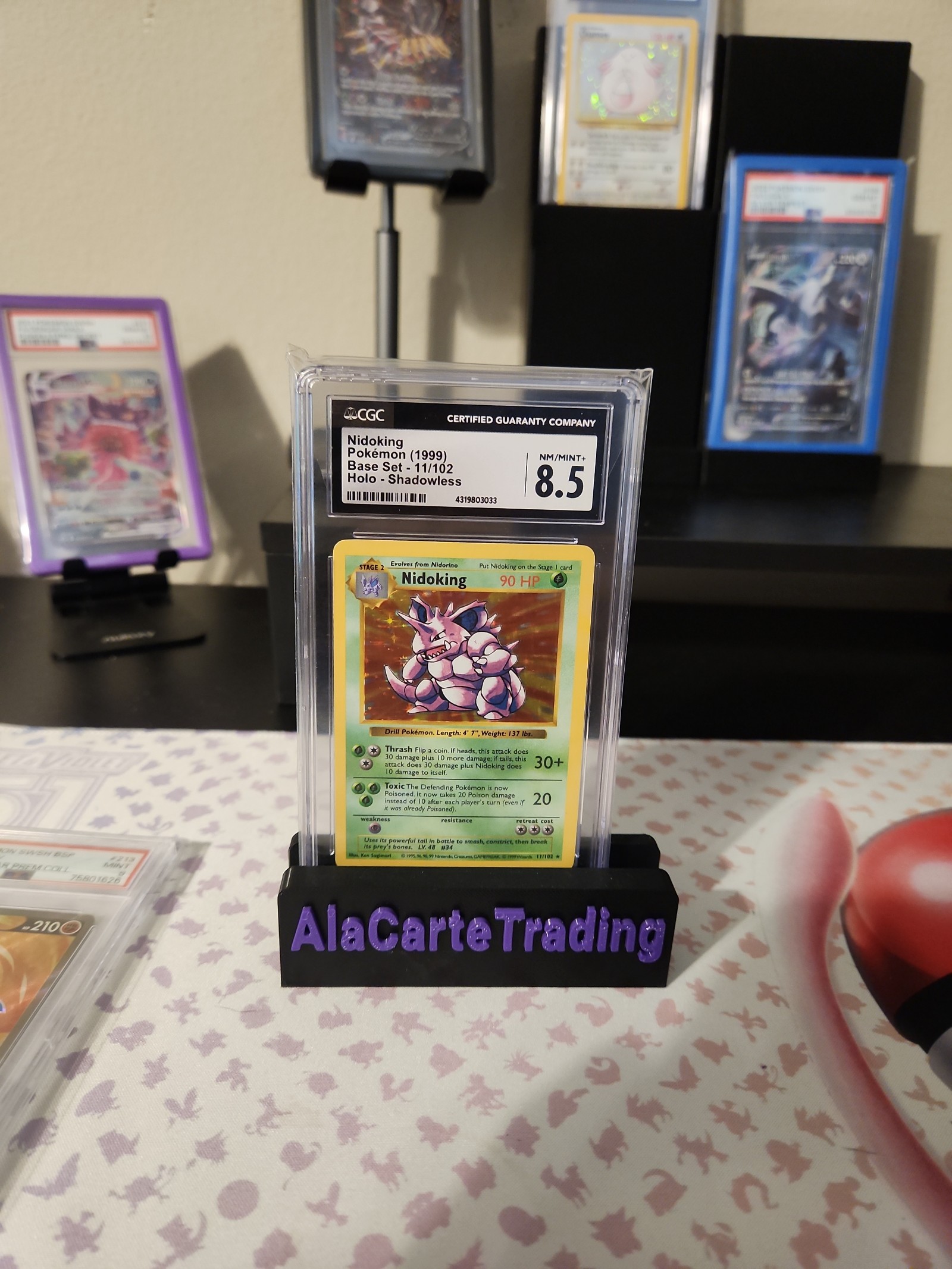 Graded Pokemon Shadowless Nidoking Base Set