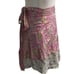Kariza Womens Floral Silk Pleated Mini Skirt One Size Multicolor Tie-Waist NWT