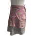 Kariza Womens Floral Silk Pleated Mini Skirt One Size Multicolor Tie-Waist NWT