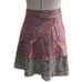 Kariza Womens Floral Silk Pleated Mini Skirt One Size Multicolor Tie-Waist NWT