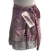 Kariza Womens Floral Silk Pleated Mini Skirt One Size Multicolor Tie-Waist NWT