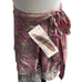Kariza Womens Floral Silk Pleated Mini Skirt One Size Multicolor Tie-Waist NWT