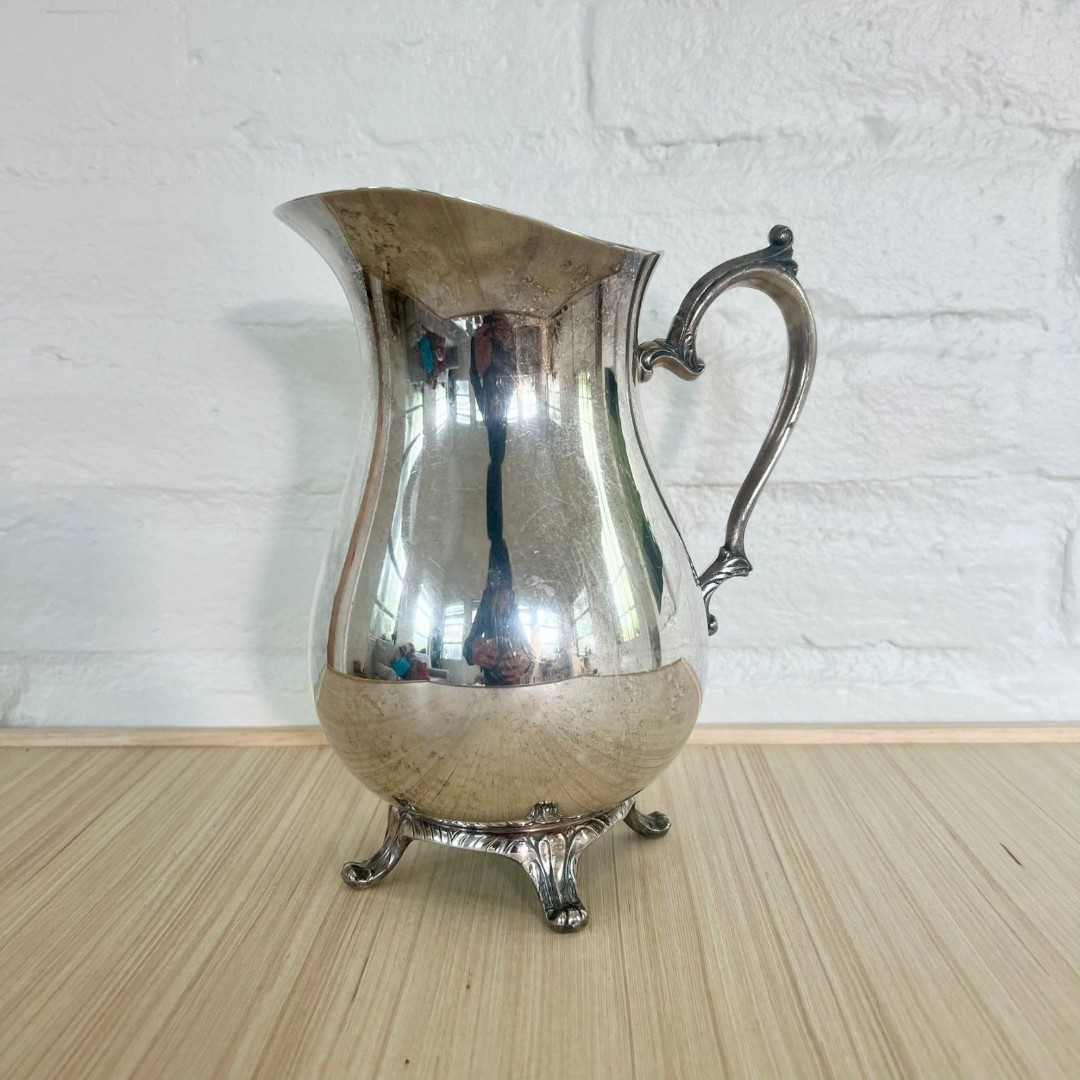 Vintage Silver Plated Water Pitcher - Elegant Decorative Piece