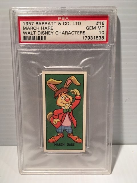 1957 Barratt Co Ltd Walt Disney No 16 March Hare PSA 10 GEM MINT