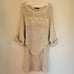 M made in Italy Ladies Oversized Beige Cable Knit Sweater. Small.