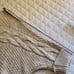 M made in Italy Ladies Oversized Beige Cable Knit Sweater. Small.