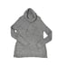 Athleta Women's XS Borealis Cowl Neck Sweater Chunky Wool Knit Side Zips Gray