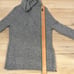 Athleta Women's XS Borealis Cowl Neck Sweater Chunky Wool Knit Side Zips Gray