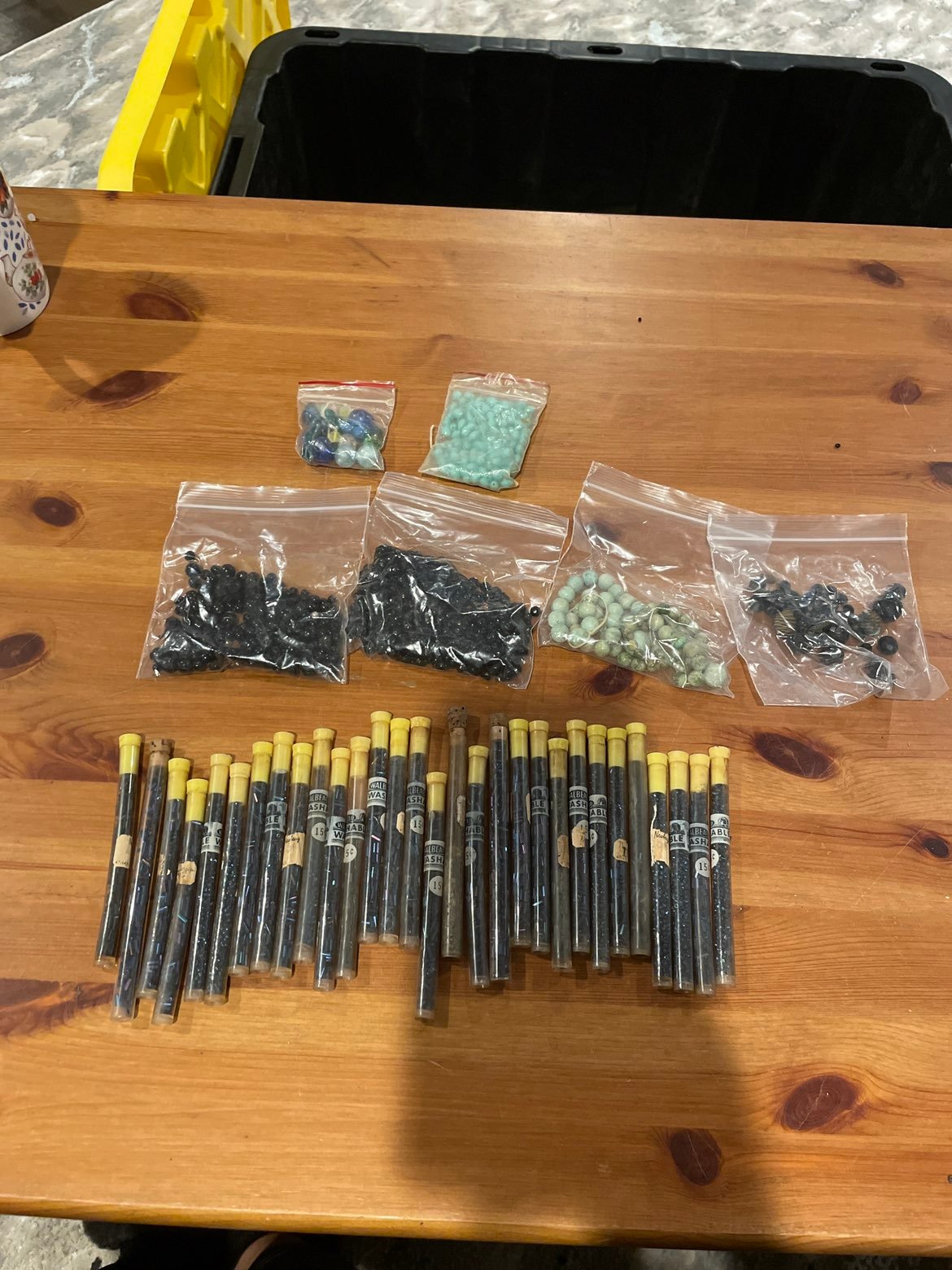 Walbead Large Lot of Vintage Crafting Beads Glass Blue Jewelry Making