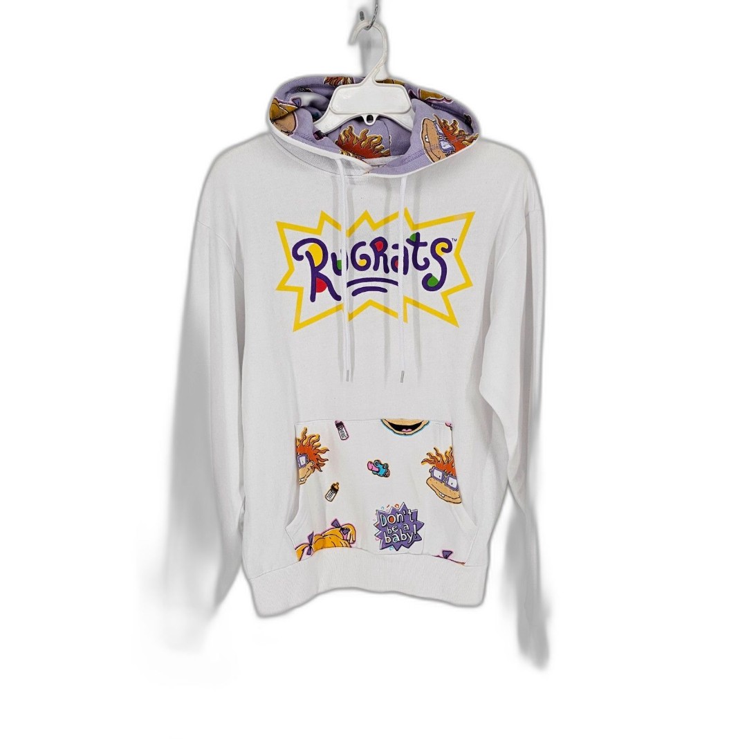 Nickelodeon NWT Rugrats Hoodie Pullover Sweatshirt White Small